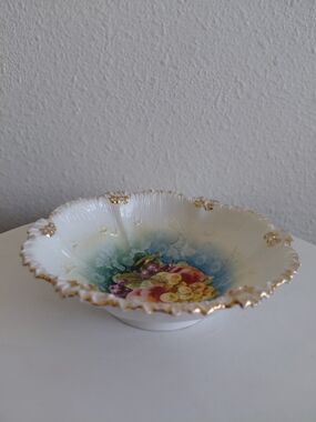 Antique RS Prussia Fruit Wide Porcelain Plate / Bowl